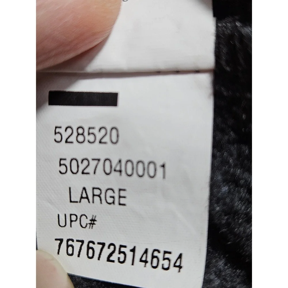 Van Heusen Flex Mens Large Gray Marled Mock‎ Neck Quarter Button Sweater 528520